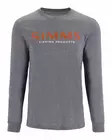 Simms Logo Shirt LS Athletic Heather - Men T-Shirts - 694264656662 - 1