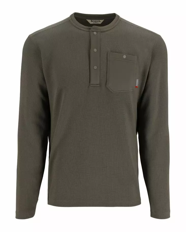 Simms Highline Henley Smokey Olive - Shirts - 694264659762 - 2
