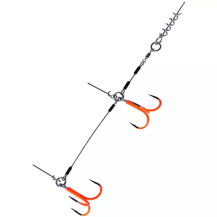 BKK Stinger Rig UV #3/0 1kpl Orange - Pike Rigs and Accessories - 4251549191292 - 1
