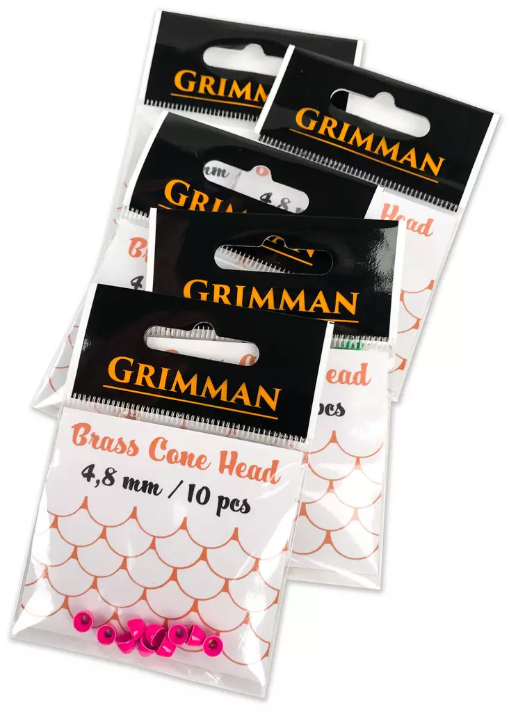 Grimman Brass Cone Head 4,8mm 10pcs - Coneheads - 11808012 - 1