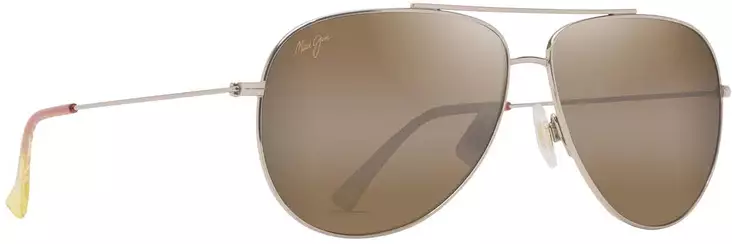 Maui Jim Hauoli XL - Shiny Gold Frame with HCL Bronze Lens - Plastic Lenses - 603429080082 - 1