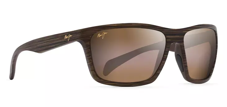 Maui Jim Makoa - Matte Brown Frame with HCL Lens - Glass Lenses - 603429054182 - 1