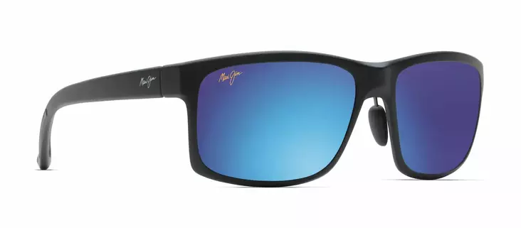 Maui Jim Pokowai Arch - Matt Black Frame with Blue Hawaii Lens - Plastic Lenses - MM439-002 - 1