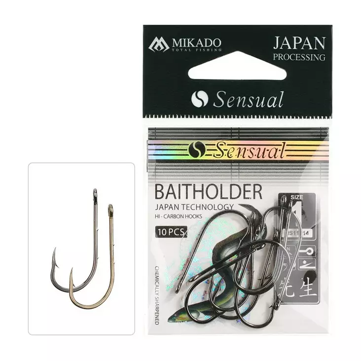 Mikado Sensual Baitholder BN - Eyed & Spade End Hooks - 5900637618782 - 1