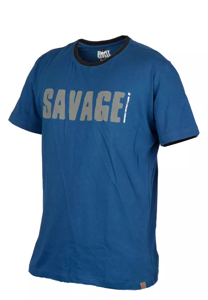 Savage Gear Simply Savage Tee Blue - Men T-Shirts - 5706301570642 - 1