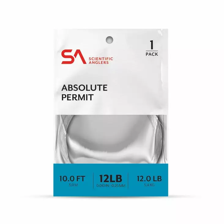 Scientific Anglers Absolute Permit Leader 10' - Nylon Leaders - 840309134552 - 2