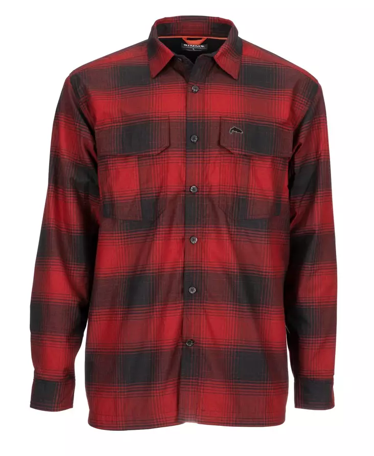 Simms Coldweather Shirt Auburn Red Plaid - Shirts - 694264498132 - 1