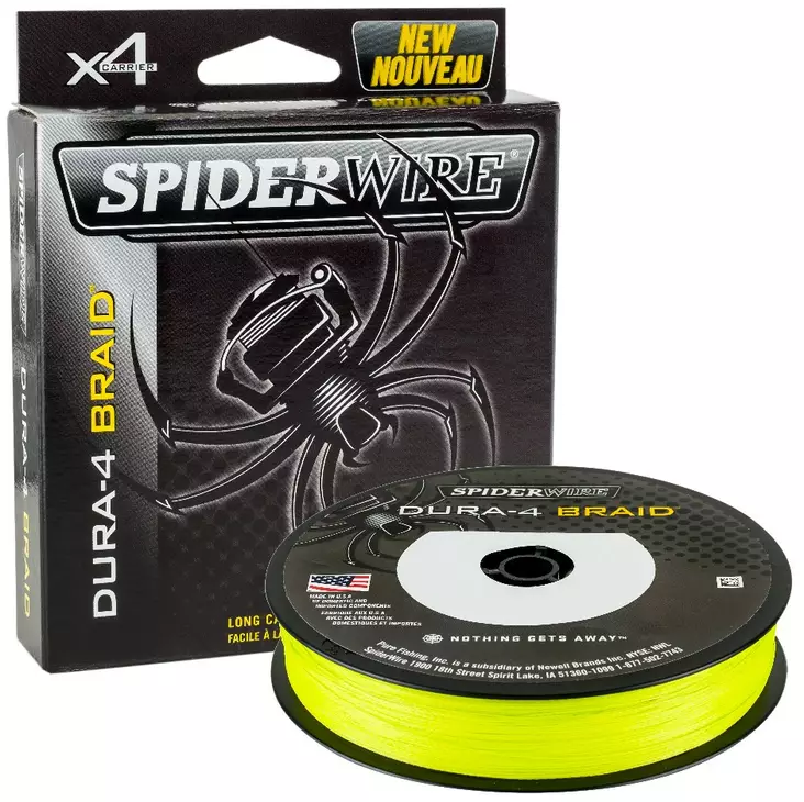 SpiderWire Dura-4 Braid Hi-Vis Yellow - Braided Lines - 022021638192 - 1