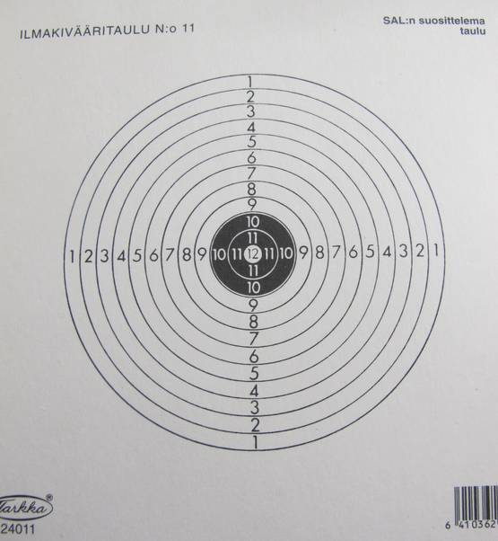 Tarkka Ilmakivääritaulu N:o 11 - Shooting Targets - 6410362401102 - 1