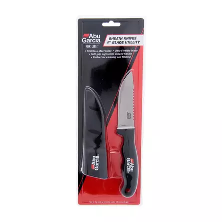Abu Garcia Sheath Knife 4'' Utility - Knives & Fishing Gloves - 036282049703 - 1