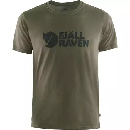 Fjällräven Logo T-shirt M Dark Olive - Men T-Shirts - 7323450606053 - 1