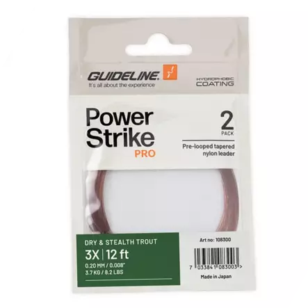 Guideline Power Strike PRO Dry & Stealth Trout 12ft - Nylon Leaders - 7033841083003 - 1