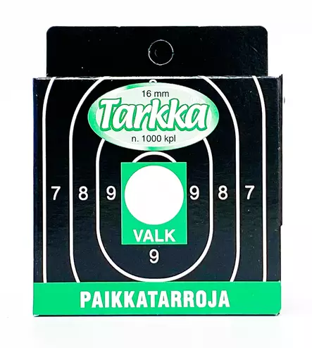Tarkka Paikkatarra 16mm Valkoinen - Shooting Stickers - 6410362412153 - 1