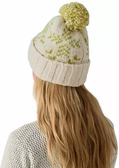 Patagonia Snowbelle Beanie Evergreen Flakes: Birch White 
