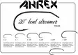 Ahrex TP650 26 Degree Bent Streamer - Streamer Fly Hooks - 655043964583 - 3