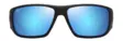 Maui Jim Keha Black Matte Blue Hawaii - Glass Lenses - 603429079673 - 2