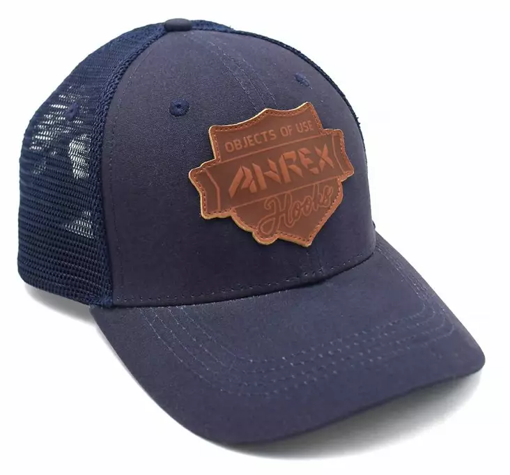 Ahrex Leather Patch Trucker Navy - Caps - 655043968123 - 1