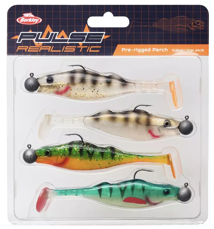 Berkley Pre-Rigged Pulse Realistic Perch 7cm 4pcs - Lure Assortments - 028632967683 - 1