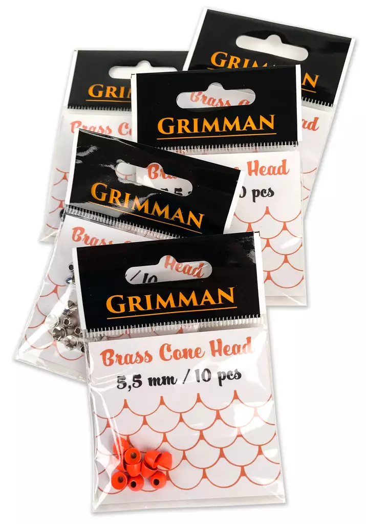 Grimman Brass Cone Head 5,5mm 10pcs - Coneheads - 11808013 - 1