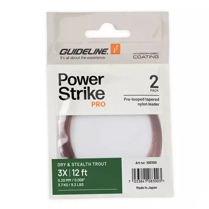 Guideline Power Strike PRO Dry & Stealth Trout 12ft - Nylon Leaders - 7033841083003 - 1