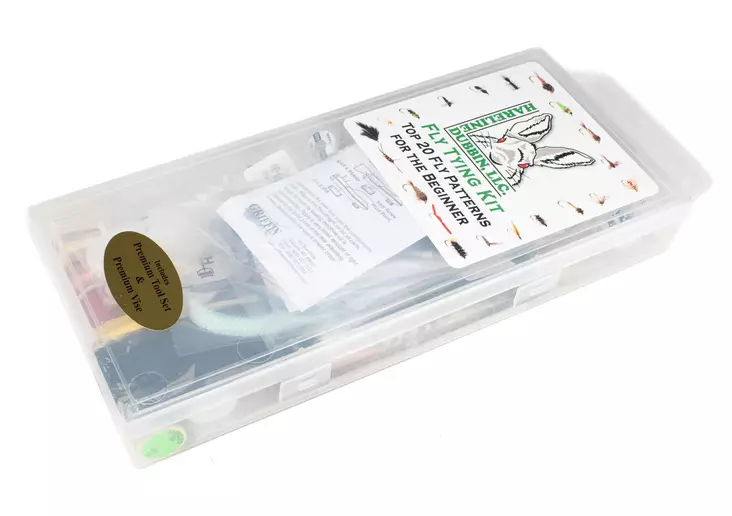 Hareline Fly Tying Kit w Premium Tools and Vise - Fly Tying Assortments - 762820168703 - 1
