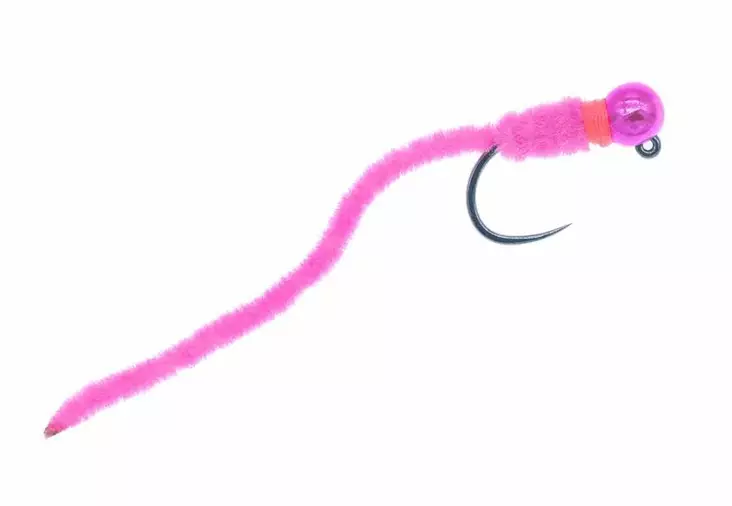 Jiggy Chenille Worm Pink - Streamers & Wooly Buggers - G1163 - 1