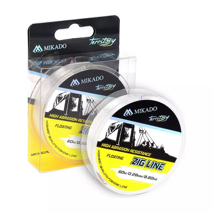 Mikado Territory Zig Line 0,30mm 60m - Fluorocarbon & Stiff Mono - 5900637015383 - 1