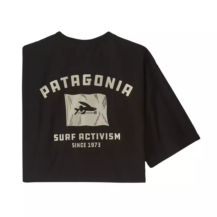 Patagonia M's Fly The Flag Responsibili Tee Black - T-Shirts - 194187536213 - 1
