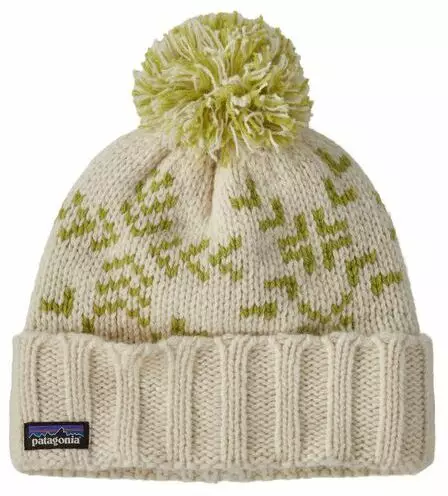 Patagonia Snowbelle Beanie Evergreen Flakes: Birch White - Beanies - 196924766433 - 1