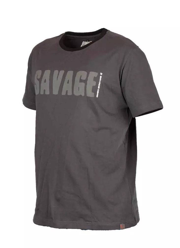 Savage Gear Simply Savage Tee Grey - Men T-Shirts - 5706301570703 - 1