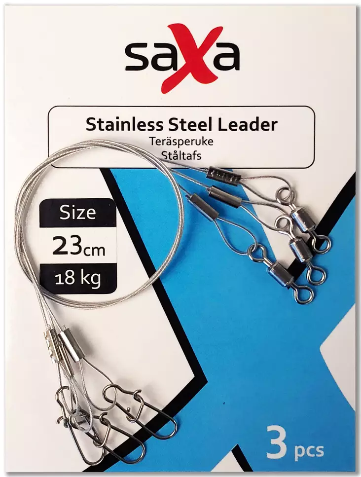 Saxa Stainless Steel Leader 23cm - Leaders - ssleader23 - 1