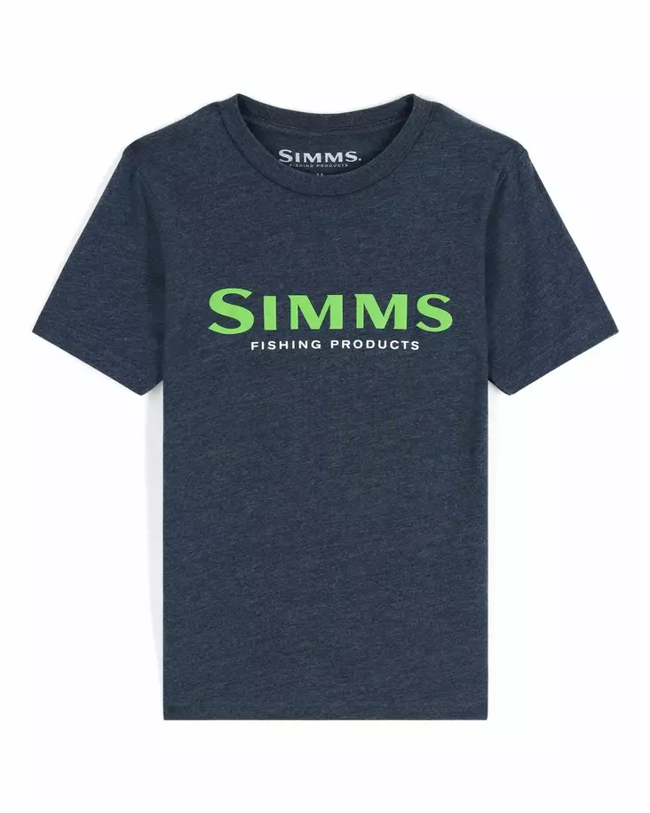 Simms Kid's Logo T-Shirt Harbor Blue - Men T-Shirts - 694264598313 - 1