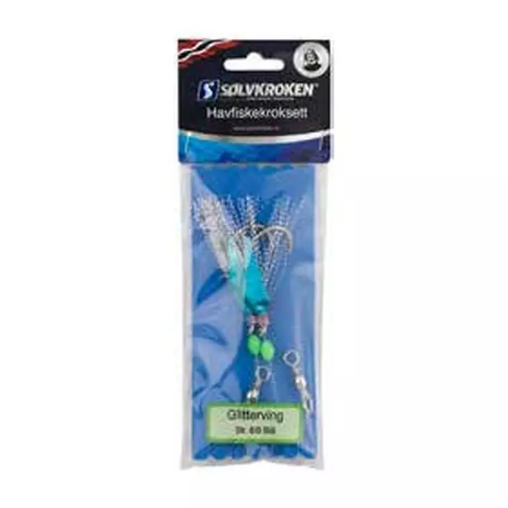 Sølvkroken Glitterving Blue 8/0 - Bottom Fishing & Cod Rigs - 7056963155823 - 1
