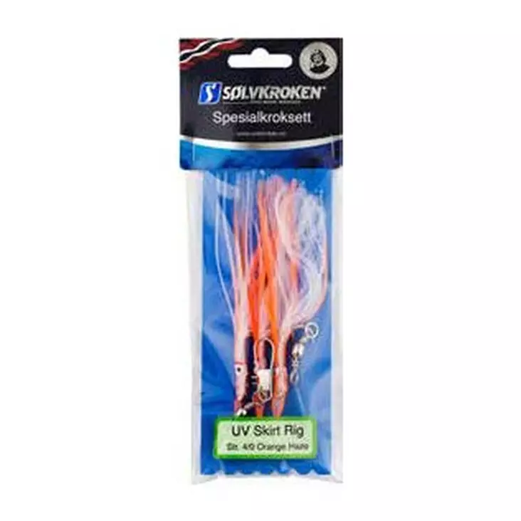 Sølvkroken UV Skirt Rig Orange Haze 4/0 - Bottom Fishing & Cod Rigs - 7056963155953 - 1