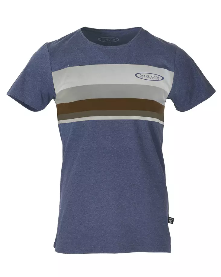 Vision Stripe T-Shirt Blue - Men T-Shirts - 6417512842303 - 1