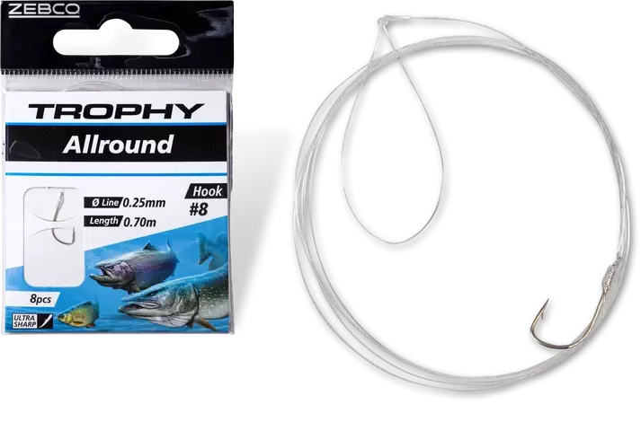 Zebco Trophy Allround hook-to-nylon - Ready Tied Hooks - 4029569278633 - 1