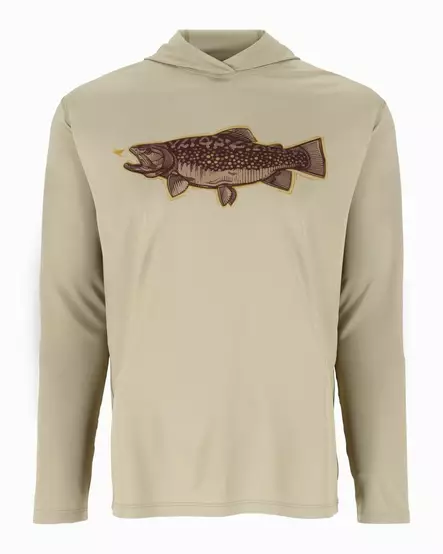 Simms Tech Hoody - Artist Series Stone Trout Fly - Sweatshirts - 694264670514 - 2