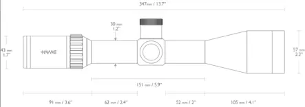 Hawke Vantage 30 WA IR 4-16x50 SF 22lr Subsonic - Hawke Rifle Scopes - 5054492142934 - 4