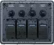 Blue Sea Systems Panel H2O 12VDC CLB 4-pos Black - Battery Accessories - 632085083724 - 2