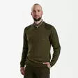 Deerhunter Harrington V-Neck Knit Cypress - Shirts - 5702827160084 - 5