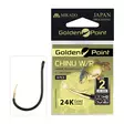Mikado Golden Point Chinu with Ring 9 pcs #6 - Eyed & Spade End Hooks - 5900637616344 - 1