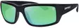 Rapala Amberjack Matte Black Green Mirror - Plastic Lenses - 022677381244 - 1