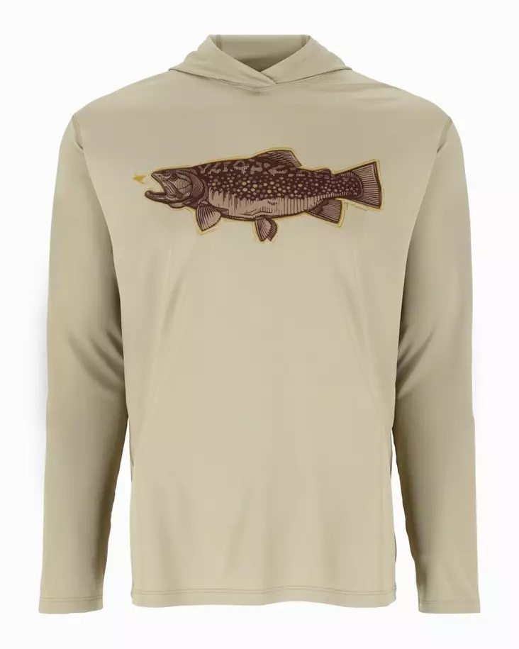 Simms Tech Hoody - Artist Series Stone Trout Fly - Sweatshirts - 694264670514 - 2