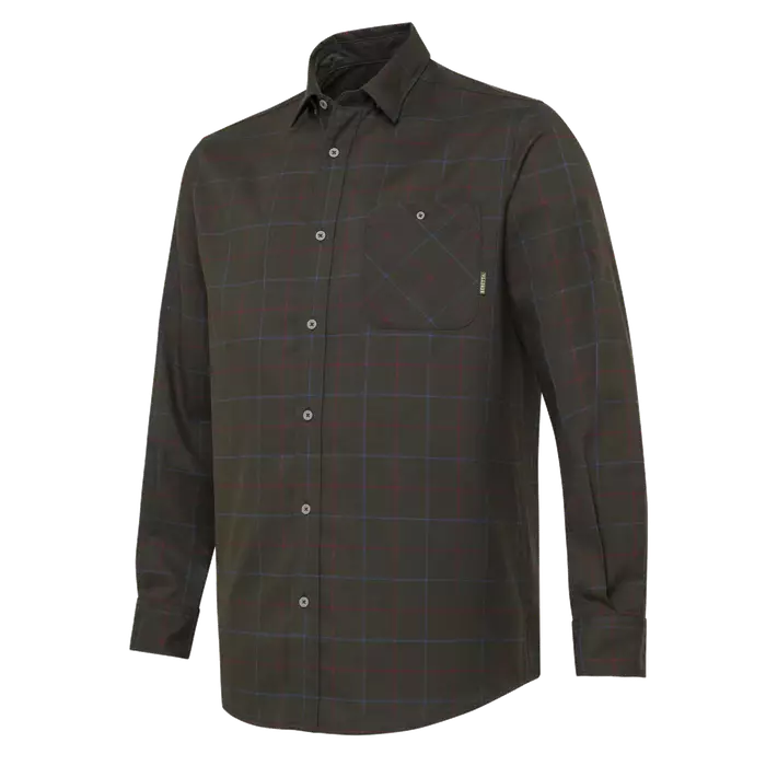Beretta Jargo Stretch Shirt Bark & Burgundy Check - Shirts - 8051832670734 - 1