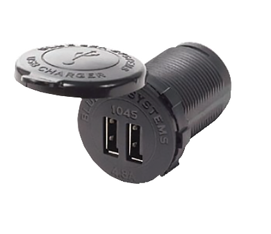 Blue Sea 4.8A Fast Dual USB Charger - Battery Accessories - 632085010454 - 1