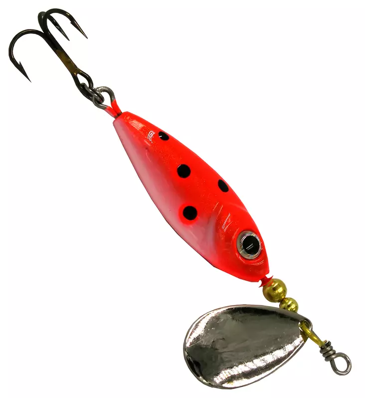 fisher cat lure Fishing Pole Toy Chicken feathers Calico Cat Flat 13g Spinnerbait