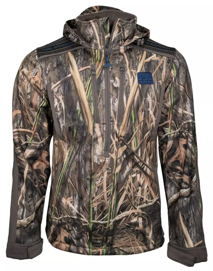 Final Approach Acuta Mid Layer 1/2 Zip Hooded Pullover - Hunting Jackets for Men - 728614295314 - 1