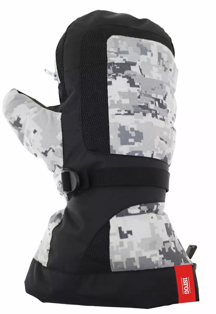 ISFOG Winter Glove is a very warm glove with an openable waterproof zipper. Suitable for winter conditions and, for example, snowmobiling, ice fishing, and hunting. Fingers can be quickly exposed if necessary. Easy to put on, the mitten opens generously over even a thicker sleeve. Comes with a separate inner glove. ISFOG Winter Glove Additional Information waterproof 200 g padding waterproof 5000 mm breathable 3000 mm durable PU palm wrist tightening adjustable snow lock wrist strap material: softshell and fleece lining sizes S/M and L/XL - Gloves - 6420071114774 - 1