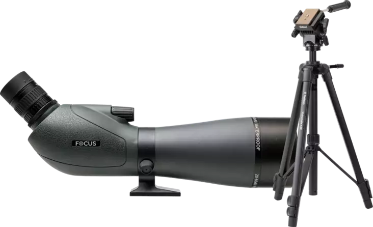 Kit Focus Viewmaster 20-60x80 with Velbon VM638 - Spotting Scopes - 7391879053314 - 1