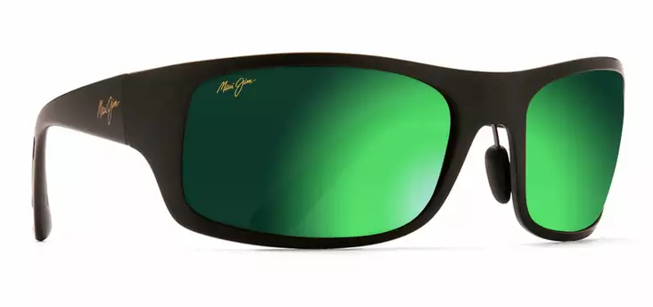 Maui Jim Haleakala - Matte Black Frame with Green Mirror Lens - Plastic Lenses - MM419-044 - 1